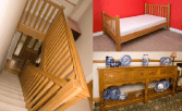 Bespoke Handcrafted Oak Handrail and Spindles, Bespoke Handmade Solid Oak Bed, Made to Measure Handcrafted Traditional Oak Display Unit