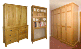 Bespoke Handcrafted Solid Oak Dresser, Made to Measure Oak Radiator Cover with Bookcase, Bespoke Handmade Fitted Ash Bedroom Wardrobes

