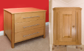 Made to Measure Handcrafted Solid Oak Drawers, Bespoke Handmade Oak Corner Cabinet